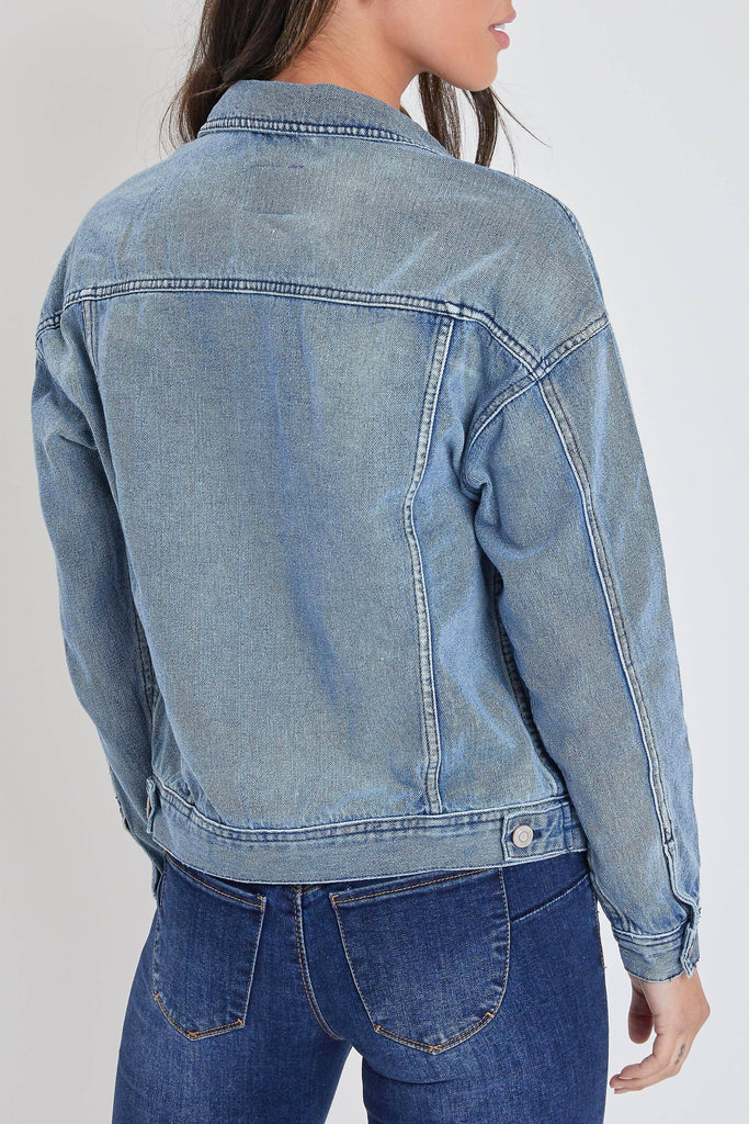 Oversized Boyfriend Denim Jacket-J105076: 1655L /