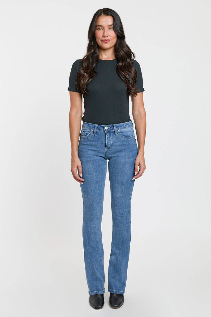 Mid Rise Curve WannaBettaButt Bootcut Jeans-WP067075: 08L / 6