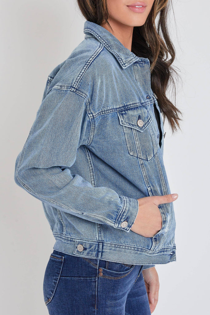 Oversized Boyfriend Denim Jacket-J105076: 1655L /