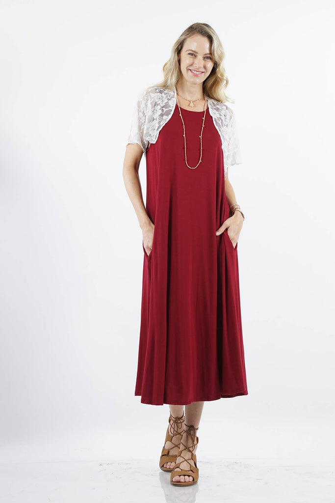 ".._ Lace Sheer Cover-up Cardigan : WHITE-68120 / S