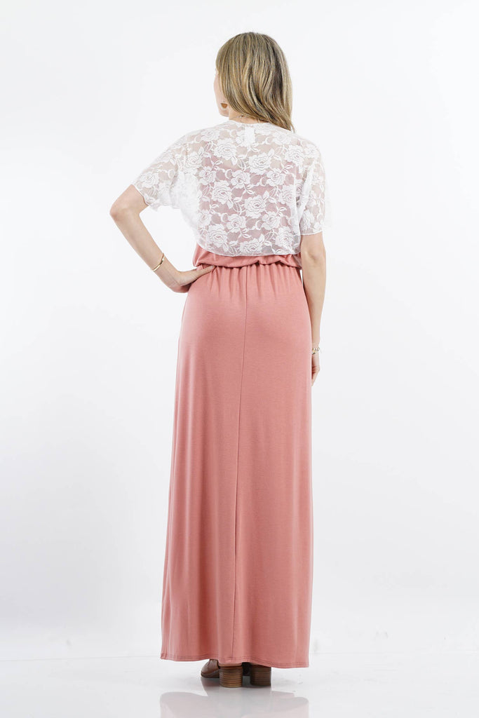 ".._ Lace Sheer Cover-up Cardigan : WHITE-68120 / S