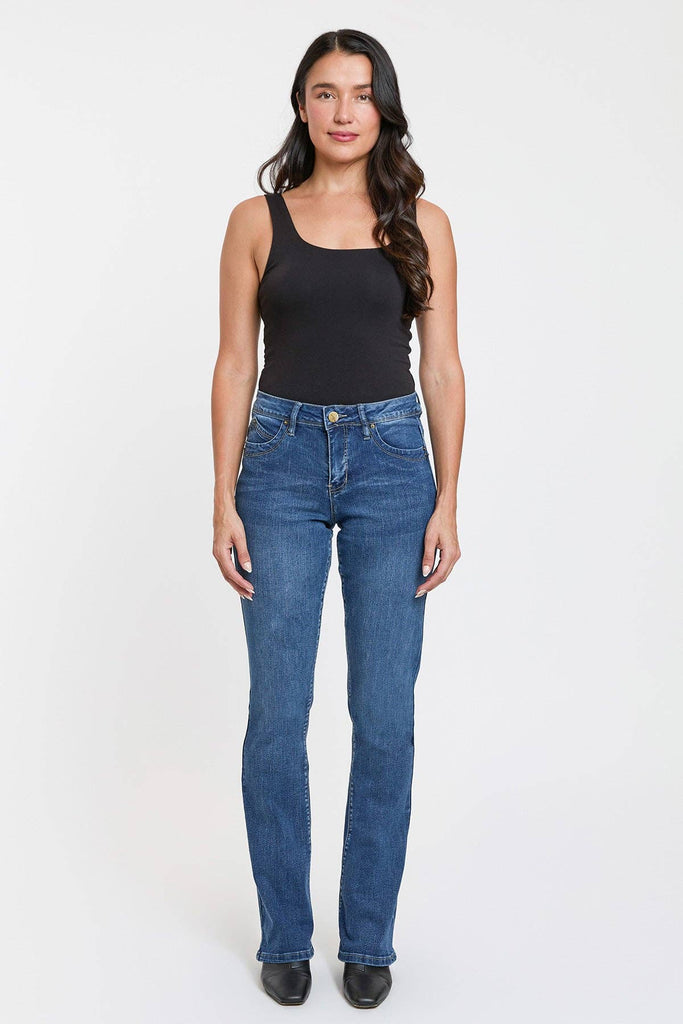 Mid Rise Curve WannaBettaButt Bootcut Jeans-WP067075: 08L / 6