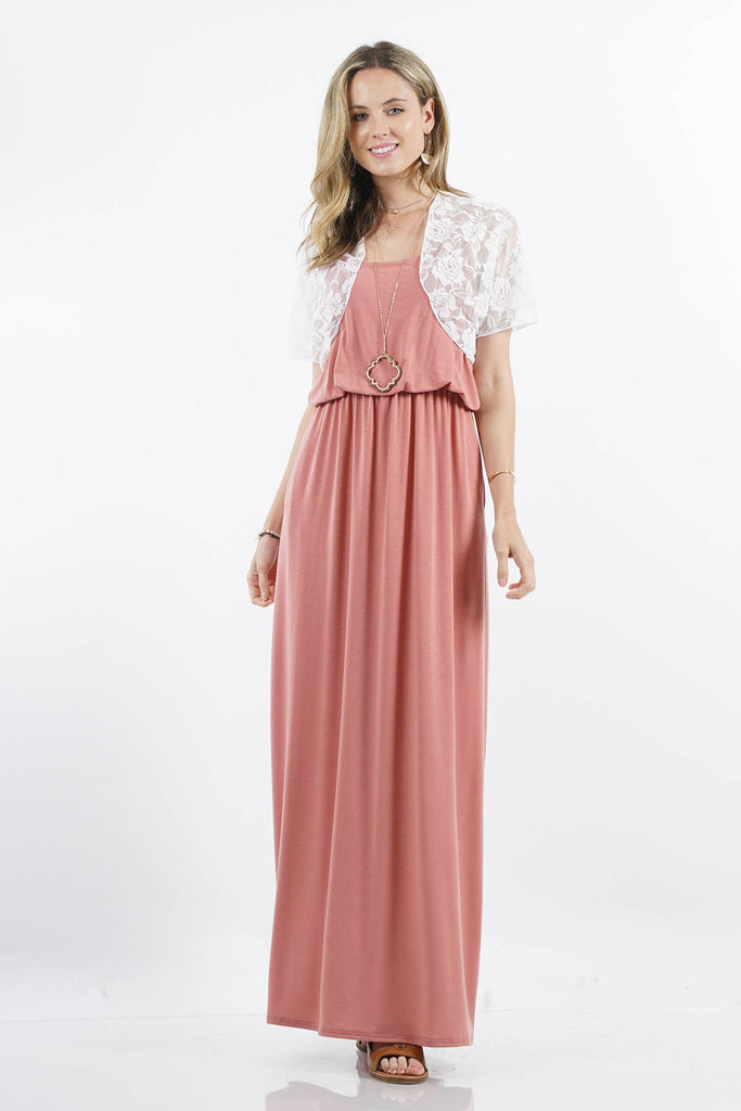 ".._ Lace Sheer Cover-up Cardigan : WHITE-68120 / S