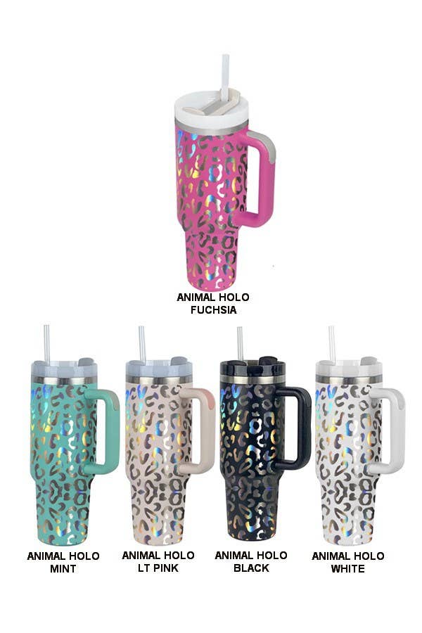 40oz STAINLESS STEEL TUMBLER ALL STYLES | TB40OZ: BOW LT PINK N