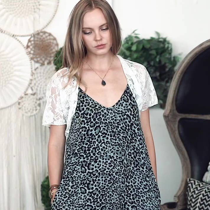 ".._ Lace Sheer Cover-up Cardigan : WHITE-68120 / S
