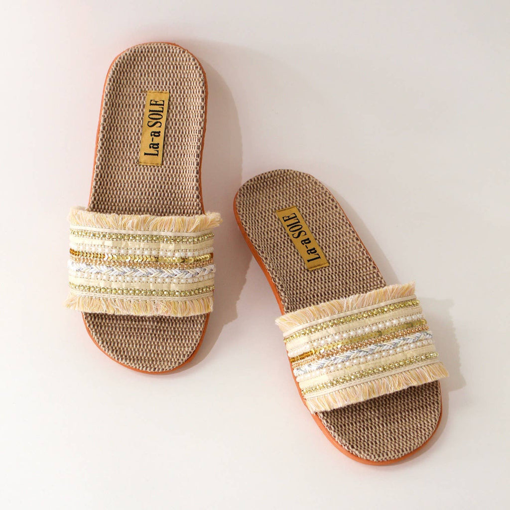 Boho Slides | Cream: Medium