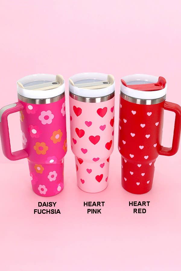 40oz STAINLESS STEEL TUMBLER ALL STYLES | TB40OZ: BOW LT PINK N