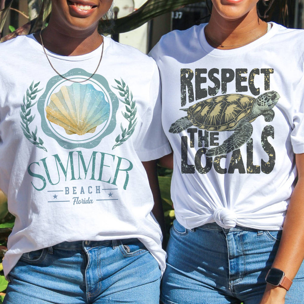 Summer vibes tee respect the locals tshirts summer season: Ice Blue / 1 S, 1 M, 1 LG, 1 XL