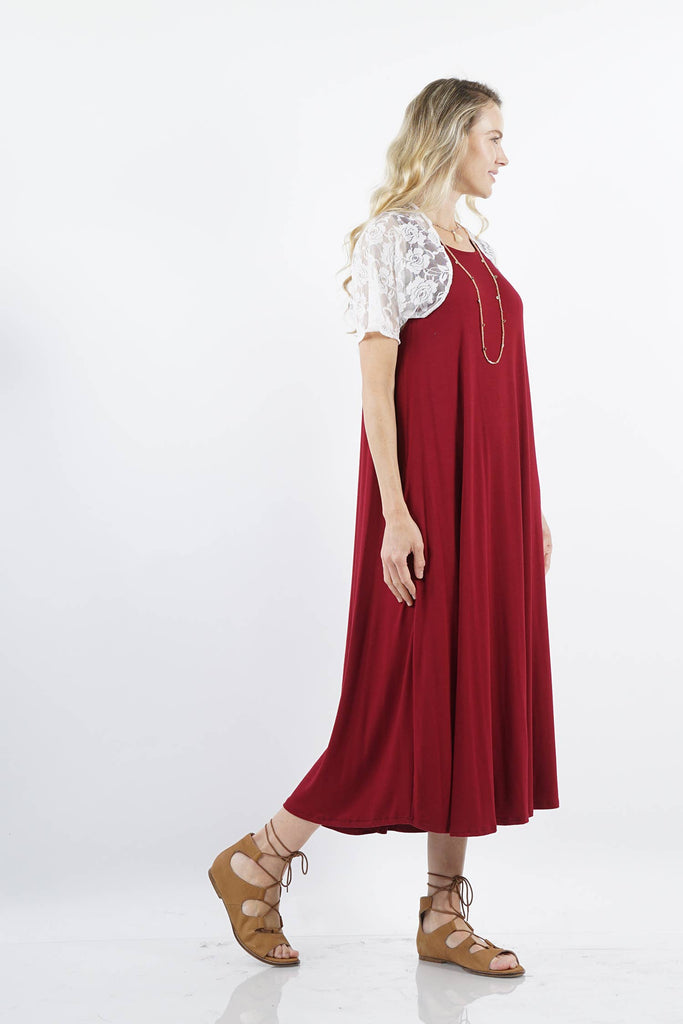 ".._ Lace Sheer Cover-up Cardigan : WHITE-68120 / S