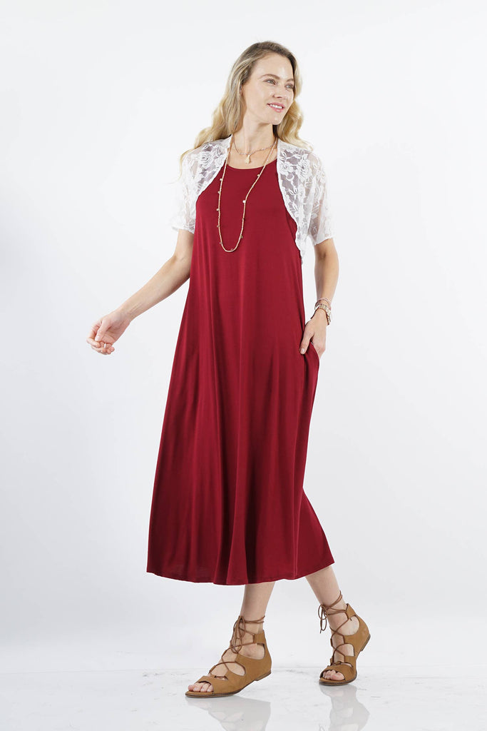 ".._ Lace Sheer Cover-up Cardigan : WHITE-68120 / S