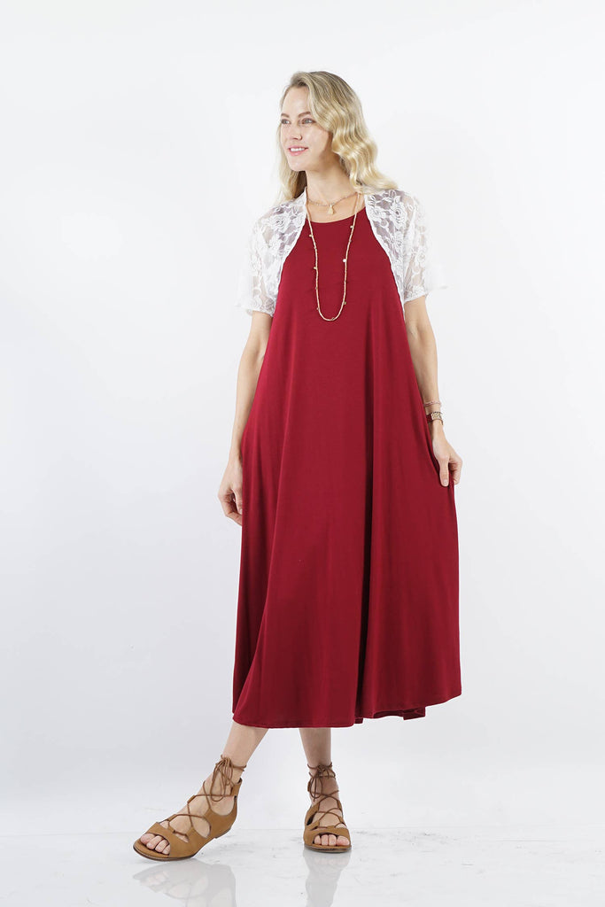 ".._ Lace Sheer Cover-up Cardigan : WHITE-68120 / S