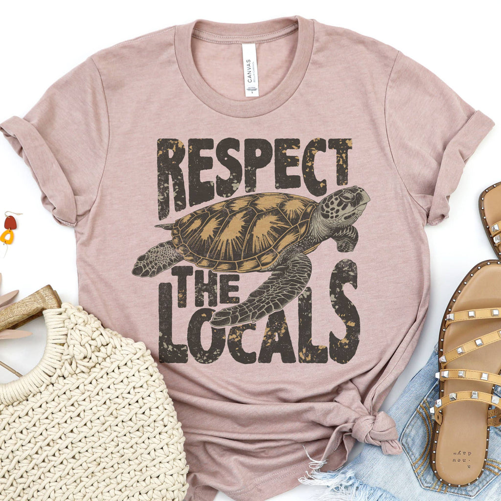 Summer vibes tee respect the locals tshirts summer season: Ice Blue / 1 S, 1 M, 1 LG, 1 XL
