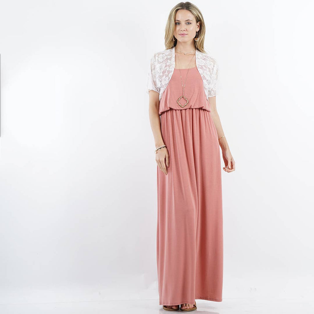 ".._ Lace Sheer Cover-up Cardigan : WHITE-68120 / S