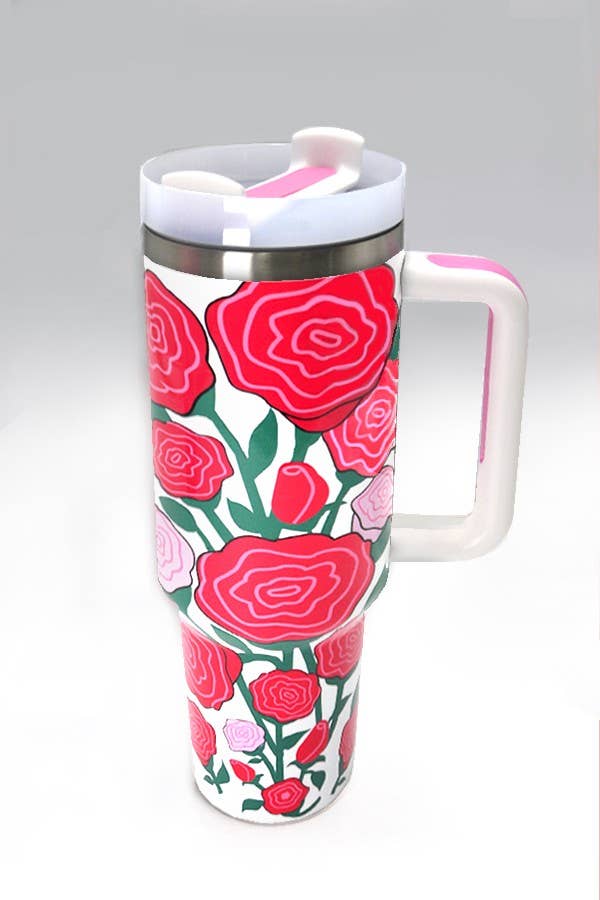 40oz STAINLESS STEEL TUMBLER ALL STYLES | TB40OZ: BOW LT PINK N