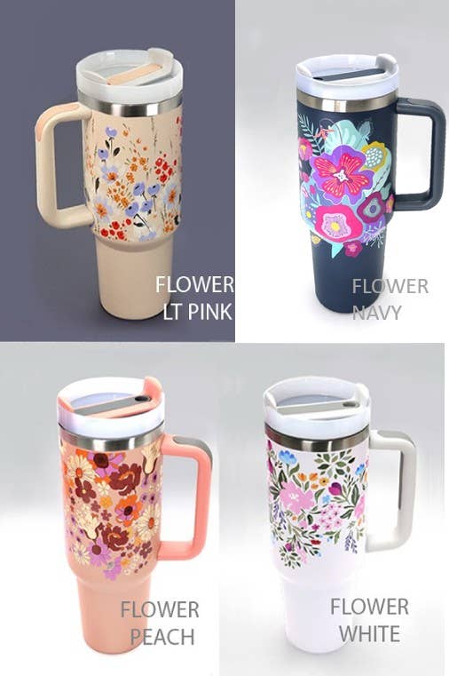 40oz STAINLESS STEEL TUMBLER ALL STYLES | TB40OZ: BOW LT PINK N
