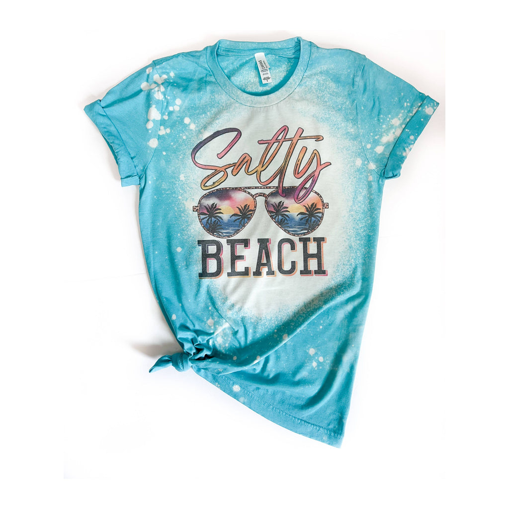 Salty Beach Bleached Shirt: Purple / 2 M,2LG