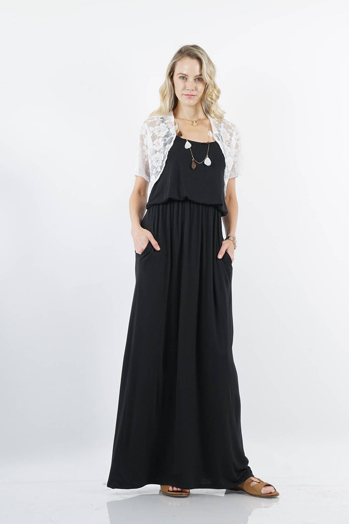 ".._ Lace Sheer Cover-up Cardigan : WHITE-68120 / S