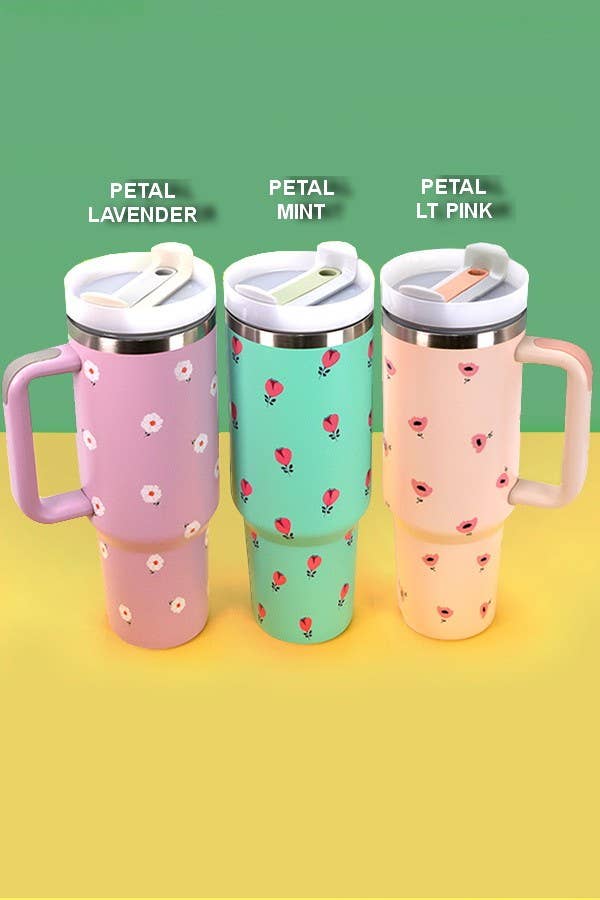 40oz STAINLESS STEEL TUMBLER ALL STYLES | TB40OZ: BOW LT PINK N