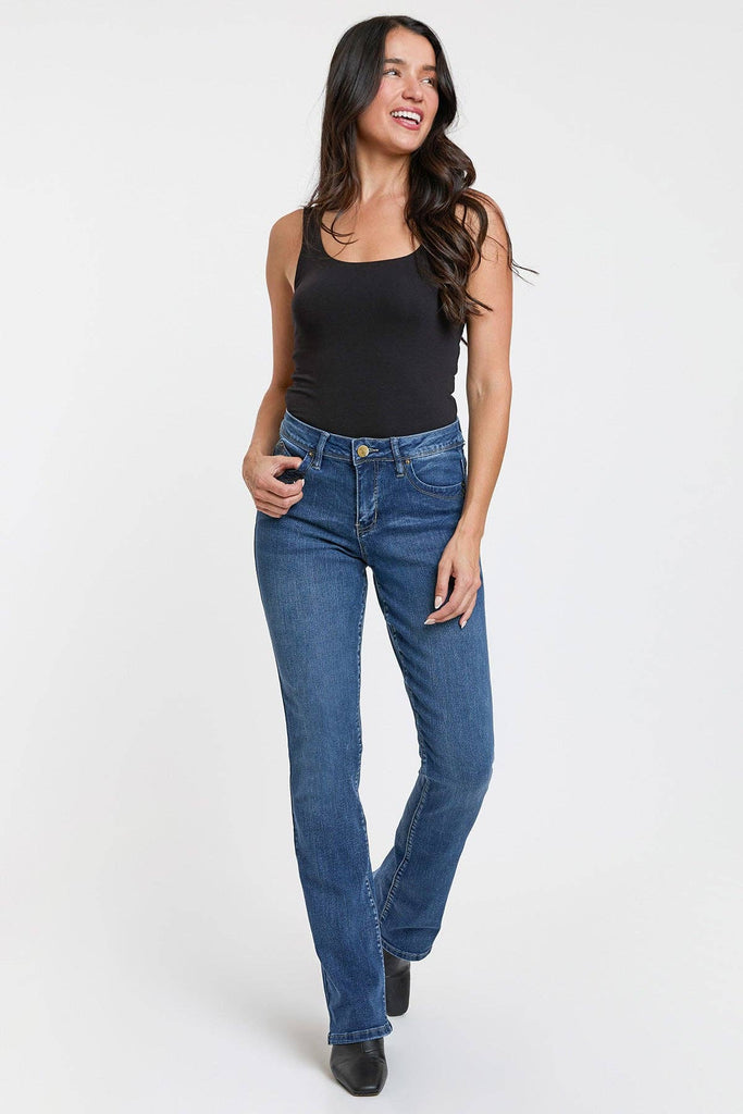 Mid Rise Curve WannaBettaButt Bootcut Jeans-WP067075: 08L / 6