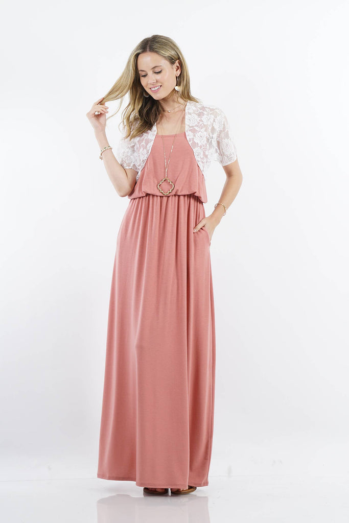 ".._ Lace Sheer Cover-up Cardigan : WHITE-68120 / S