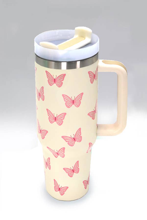 40oz STAINLESS STEEL TUMBLER ALL STYLES | TB40OZ: BOW LT PINK N