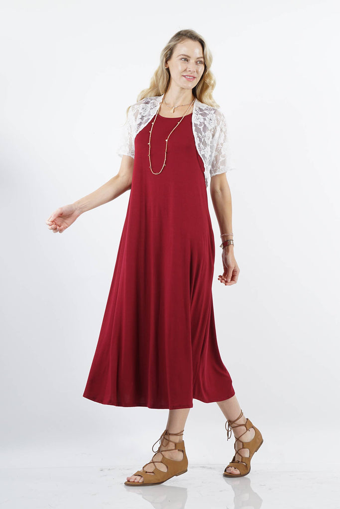 ".._ Lace Sheer Cover-up Cardigan : WHITE-68120 / S