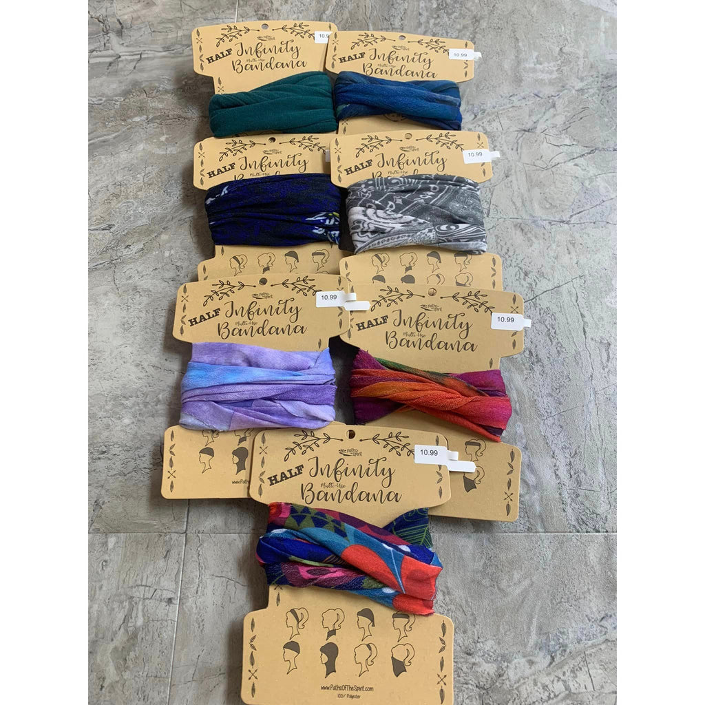 Abstract Colorful Half Size Bandanas