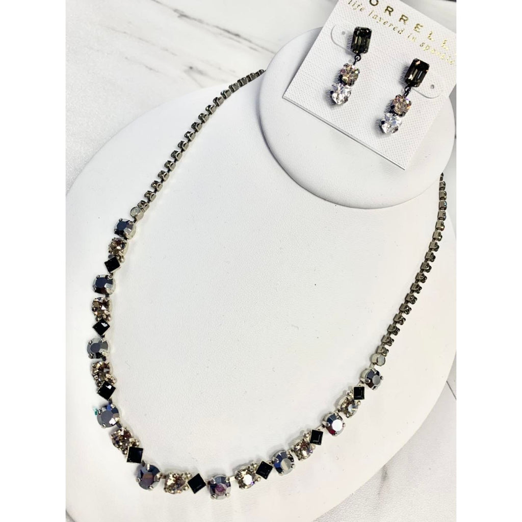 Sorrelli Black Onyx Line Necklace