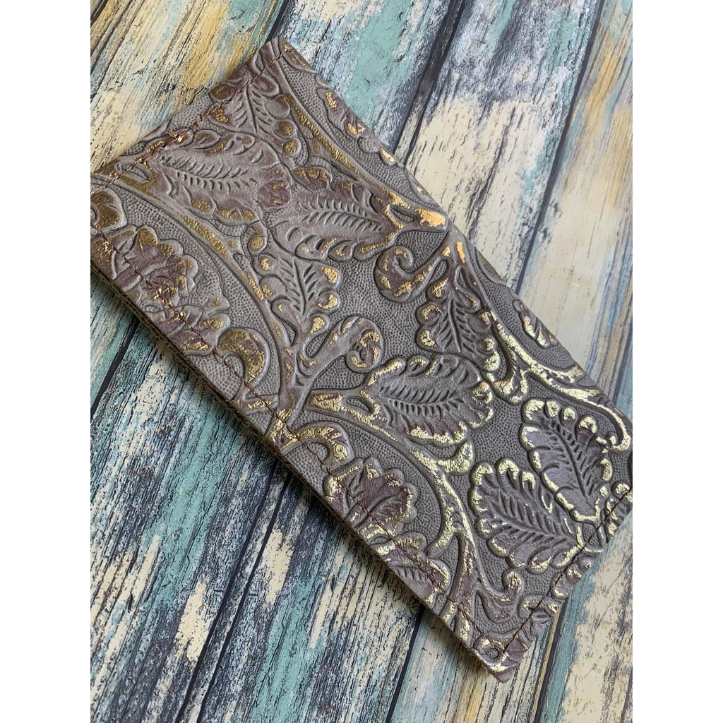 Embossed Leather Wallet in Gilded Cowboy now 20% off